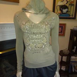 NWOT Jane Forman Hooded Top w Sparkles  SO CUTE !!